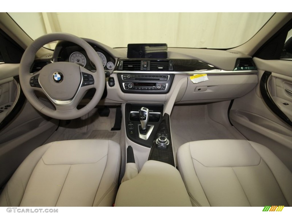 2013 BMW 3 Series 328i Sedan Oyster Dashboard Photo #72874323