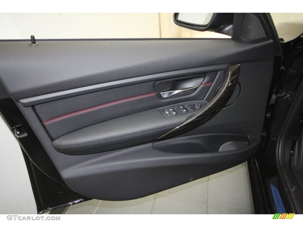 2013 BMW 3 Series 328i Sedan Black Door Panel Photo #72875171