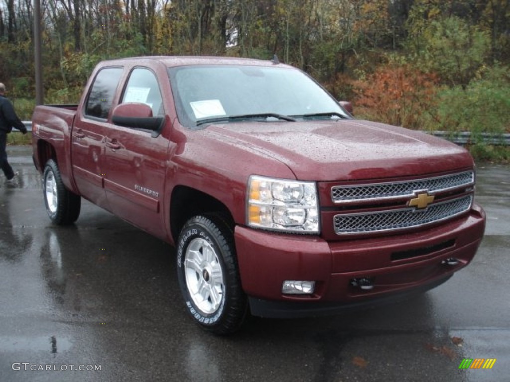 2013 Silverado 1500 LT Crew Cab 4x4 - Deep Ruby Metallic / Ebony photo #2