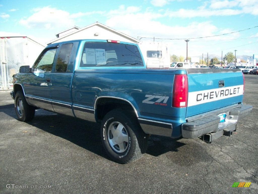 1997 C/K K1500 Extended Cab 4x4 - Light Stellar Blue Metallic / Medium Dark Pewter photo #4