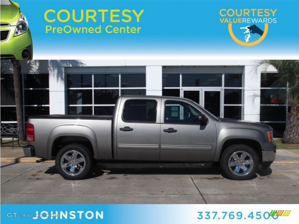 2009 Sierra 1500 SLE XFE Crew Cab - Steel Gray Metallic / Ebony photo #1