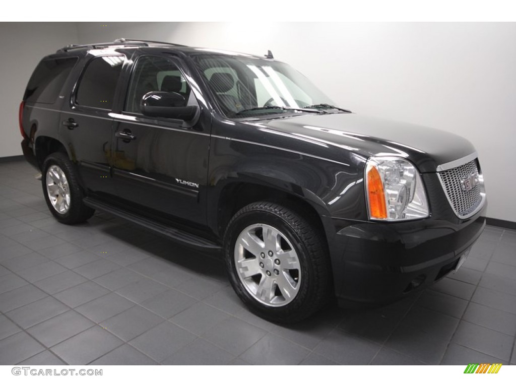 2012 Yukon SLT - Carbon Black Metallic / Ebony photo #8