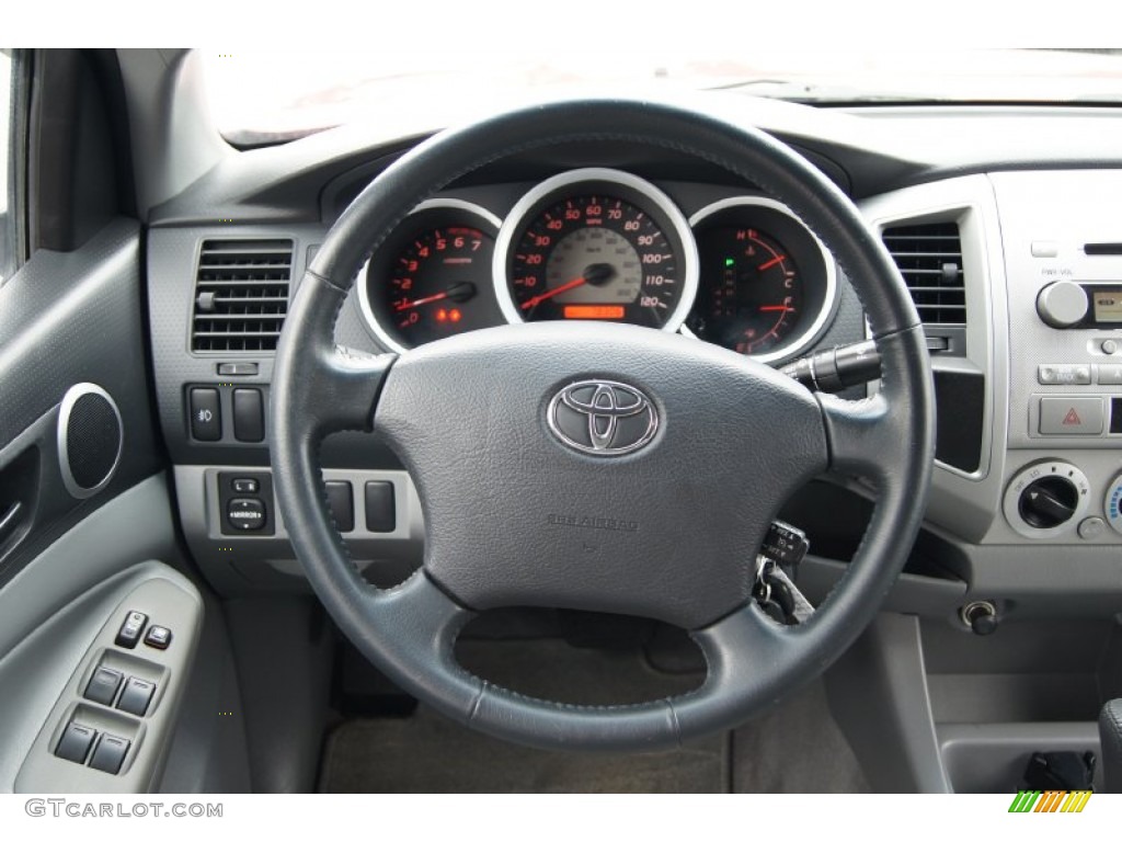 2007 Toyota Tacoma V6 SR5 PreRunner Double Cab Graphite Gray Steering Wheel Photo #72880230