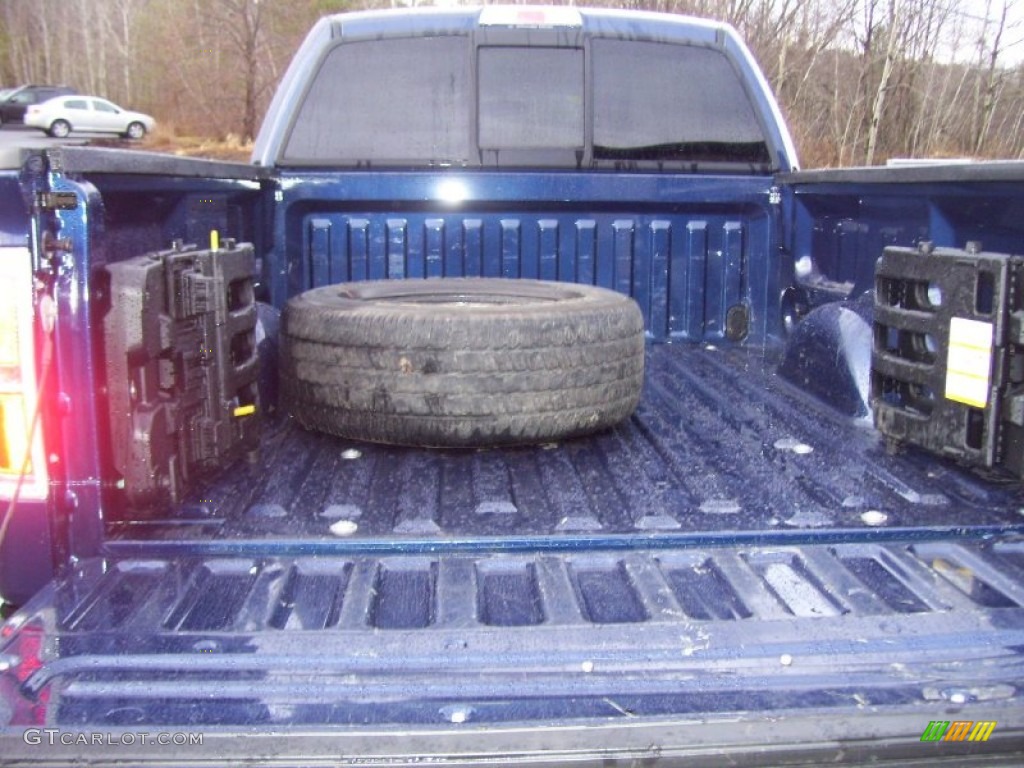2010 F150 Lariat SuperCrew 4x4 - Dark Blue Pearl Metallic / Tan photo #7