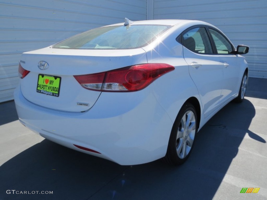 2013 Elantra Limited - Shimmering White / Black photo #3