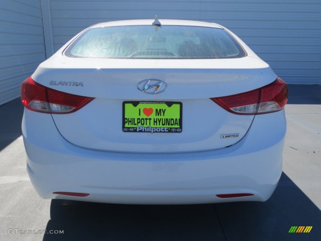2013 Elantra Limited - Shimmering White / Black photo #4