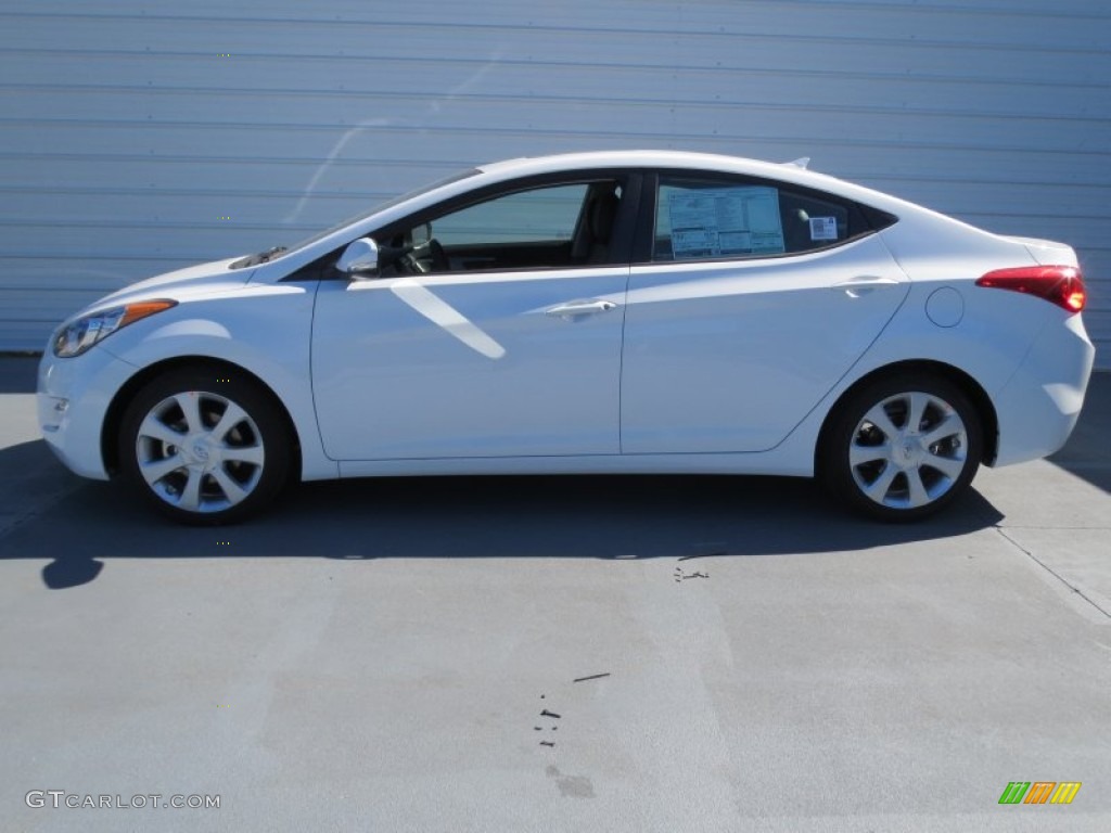2013 Elantra Limited - Shimmering White / Black photo #5