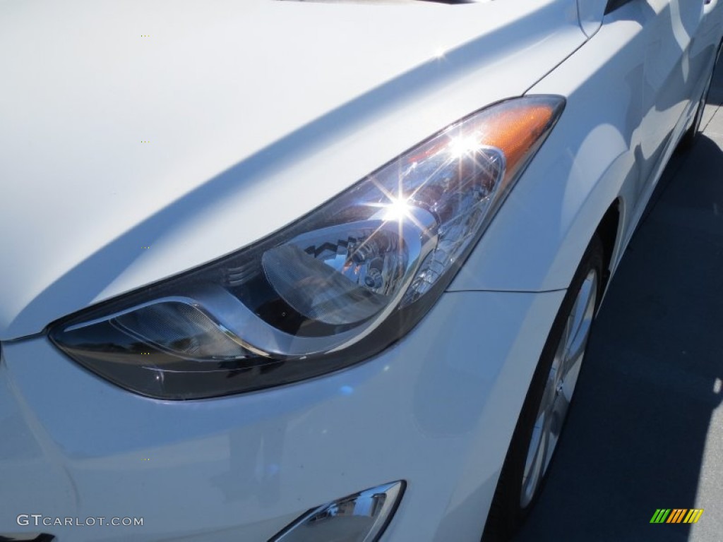 2013 Elantra Limited - Shimmering White / Black photo #8