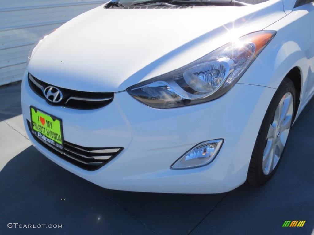 2013 Elantra Limited - Shimmering White / Black photo #9