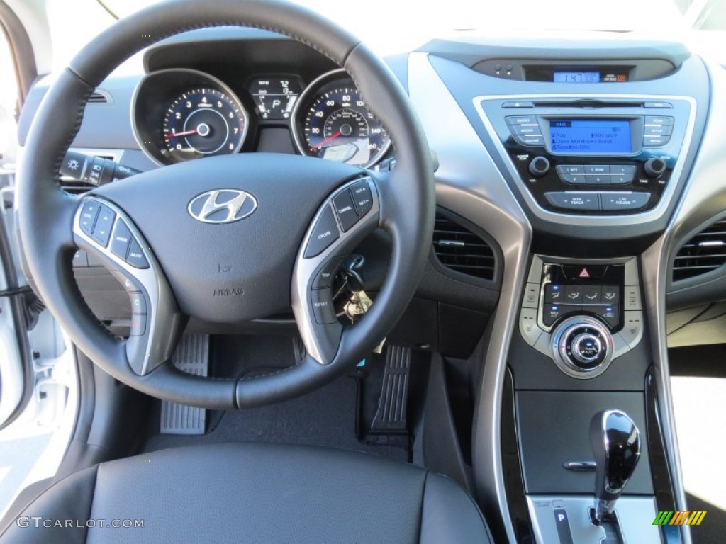 2013 Elantra Limited - Shimmering White / Black photo #25