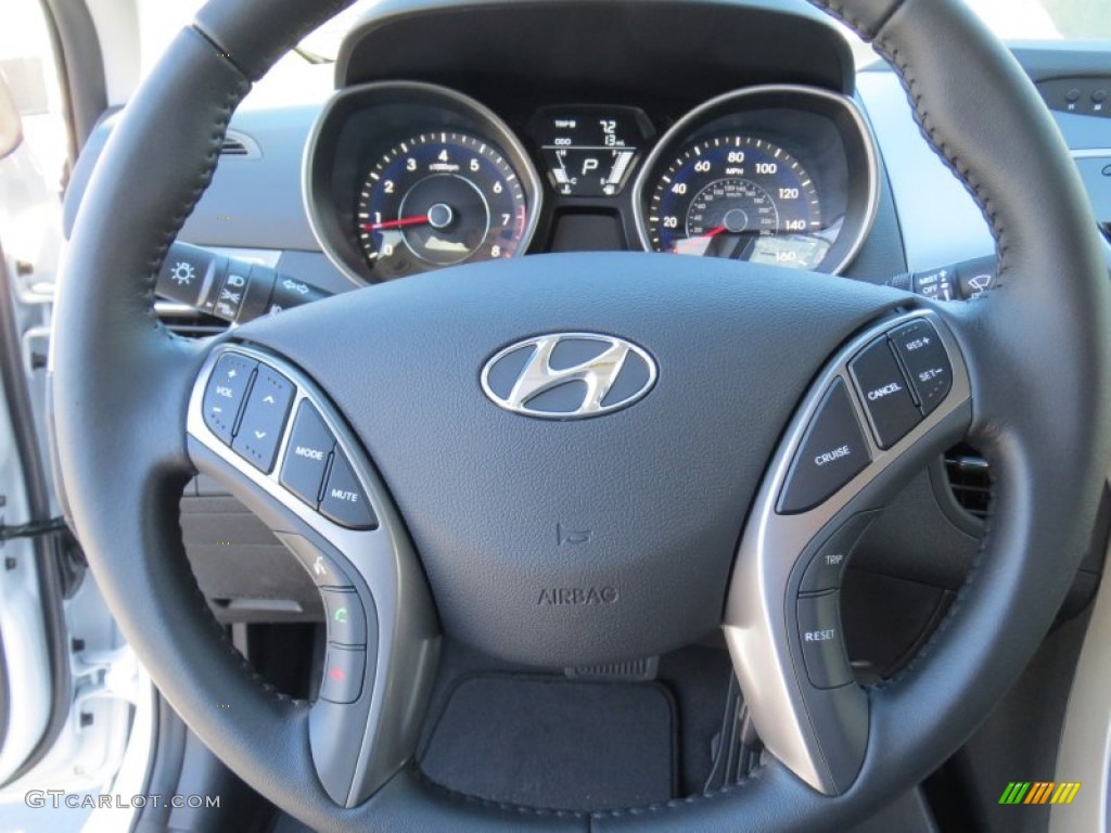 2013 Elantra Limited - Shimmering White / Black photo #30