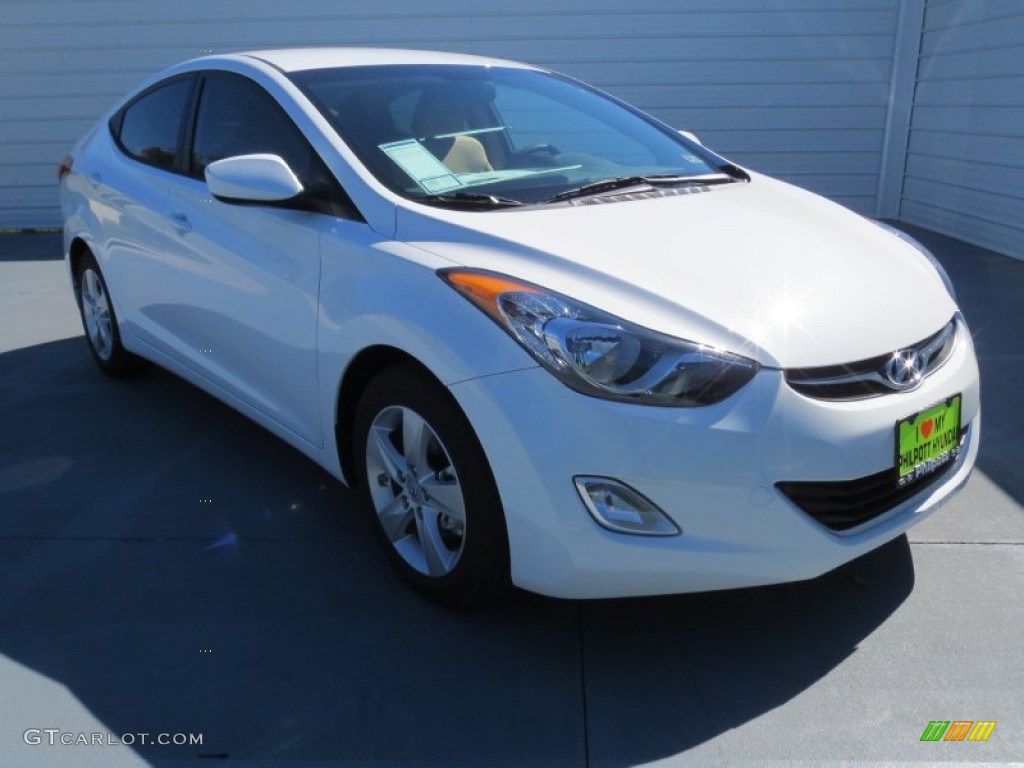 2013 Elantra GLS - Shimmering White / Beige photo #1