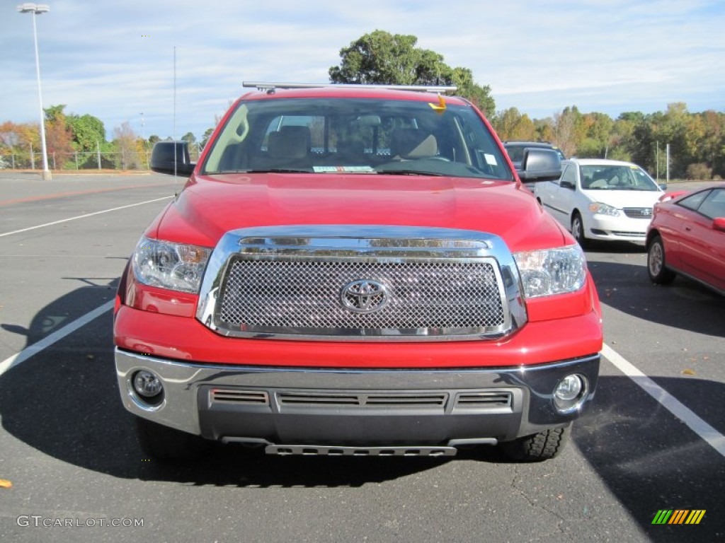 2011 Tundra SR5 Double Cab 4x4 - Radiant Red / Sand Beige photo #2