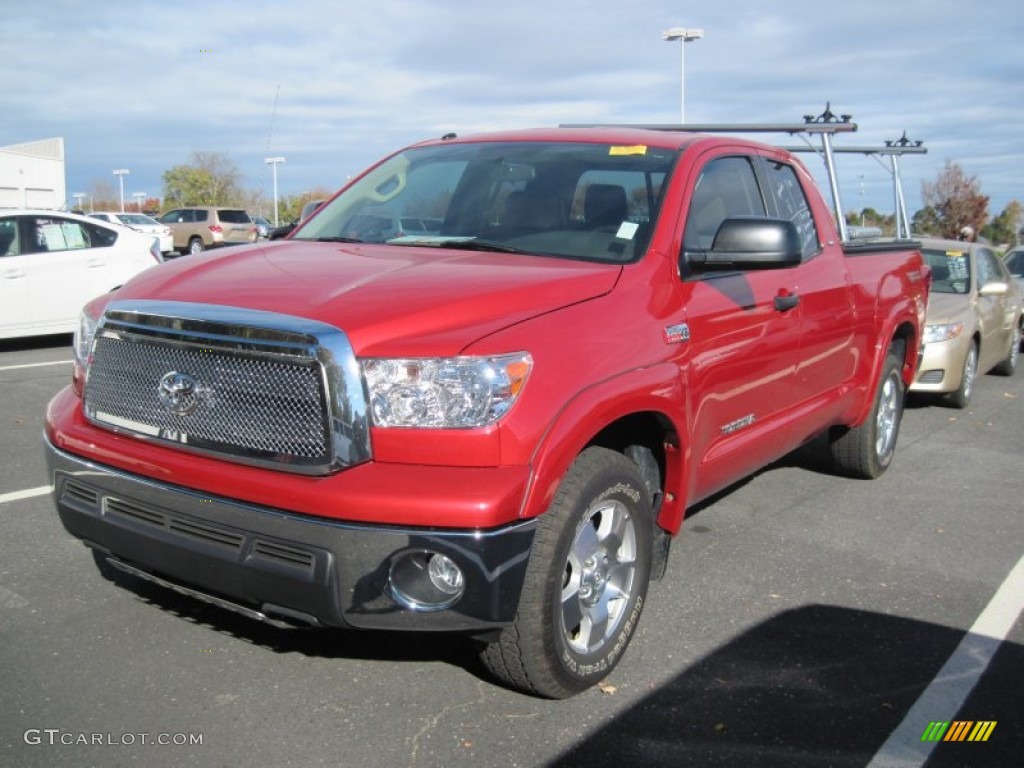 2011 Tundra SR5 Double Cab 4x4 - Radiant Red / Sand Beige photo #3