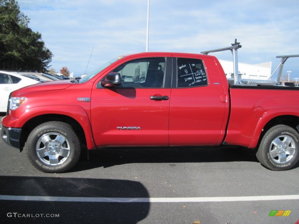 2011 Tundra SR5 Double Cab 4x4 - Radiant Red / Sand Beige photo #4