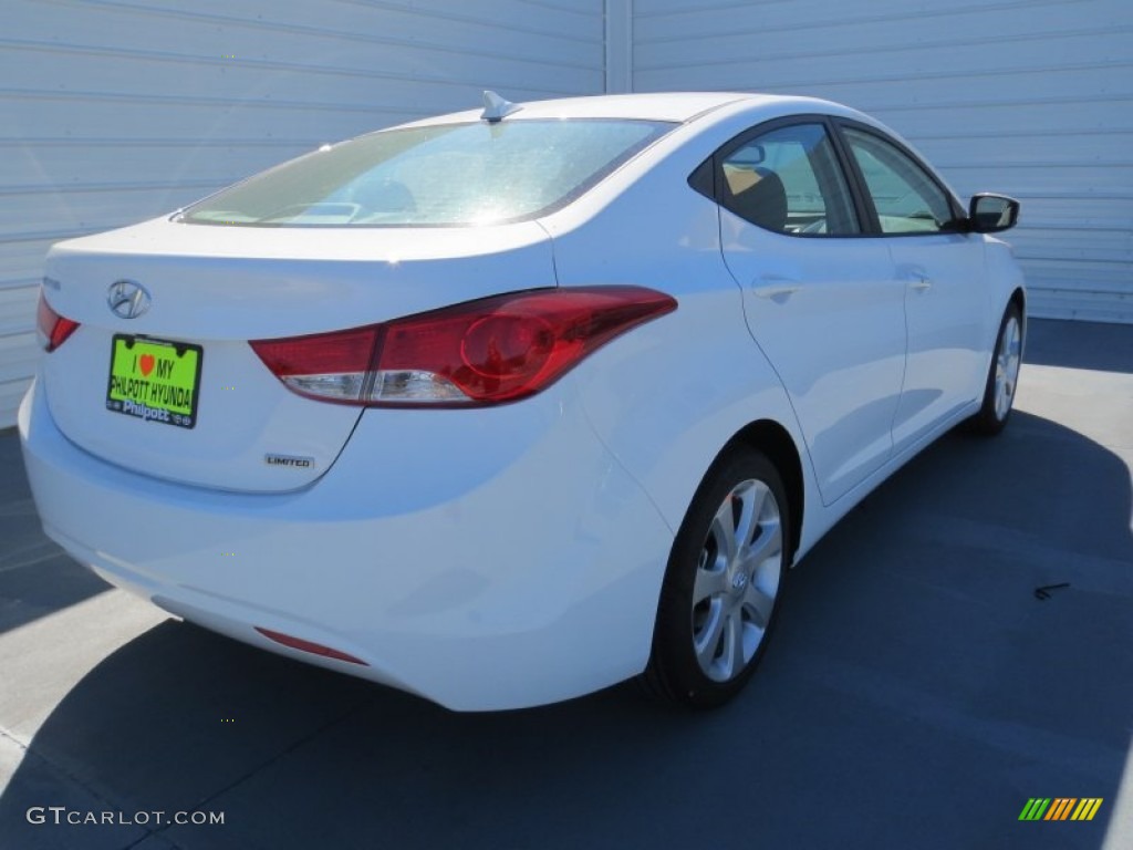 2013 Elantra Limited - Shimmering White / Black photo #3