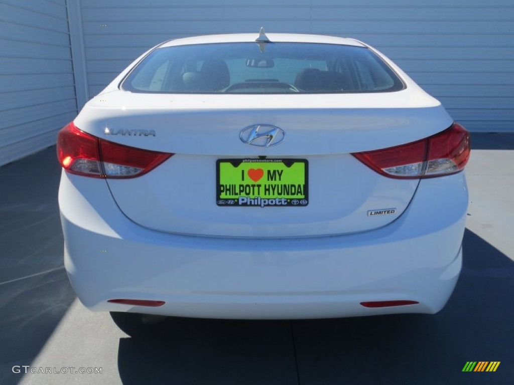 2013 Elantra Limited - Shimmering White / Black photo #4