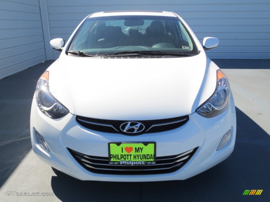 2013 Elantra Limited - Shimmering White / Black photo #7