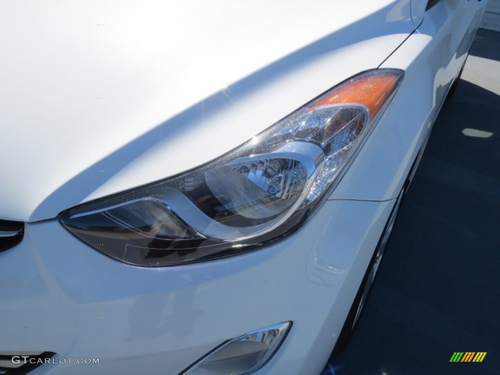 2013 Elantra Limited - Shimmering White / Black photo #8