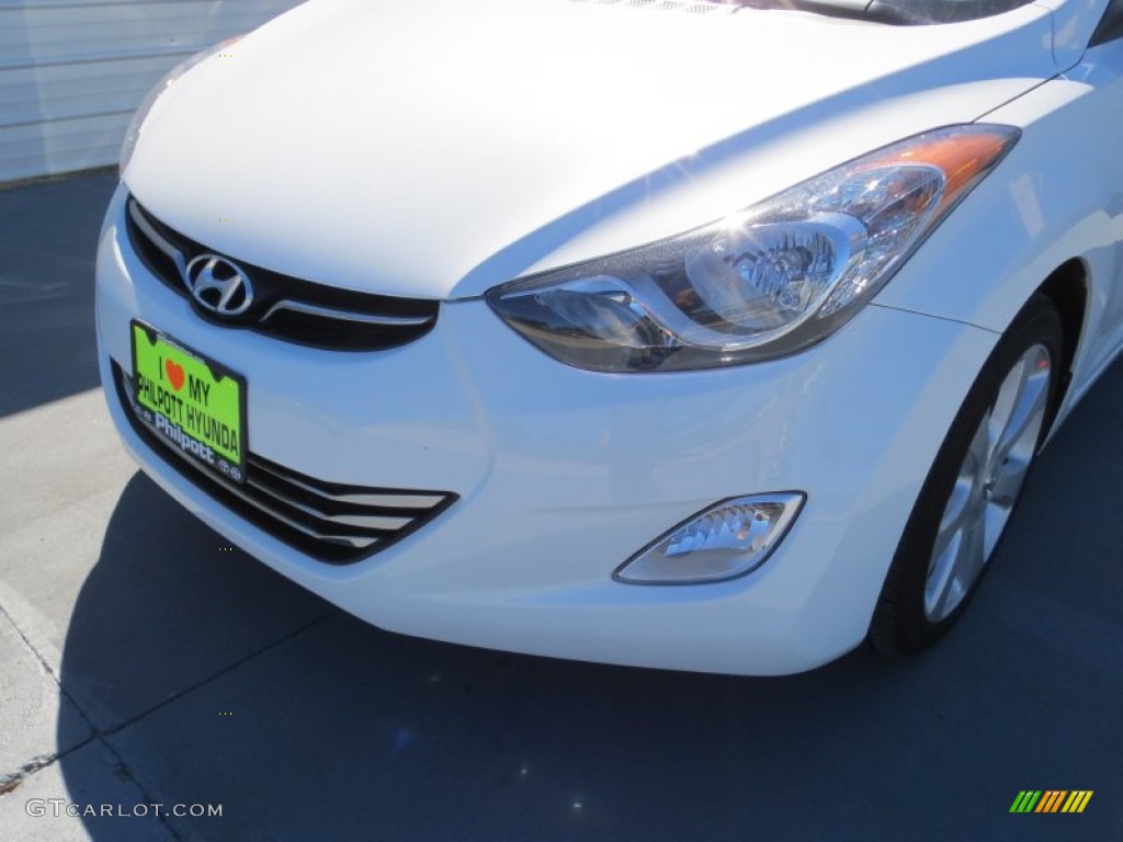 2013 Elantra Limited - Shimmering White / Black photo #9