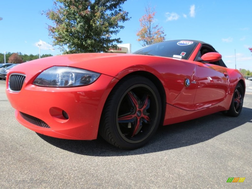 2003 Z4 2.5i Roadster - Bright Red / Pearl Grey photo #1