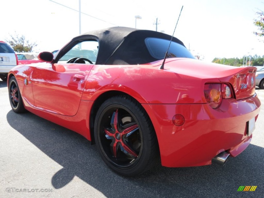 2003 Z4 2.5i Roadster - Bright Red / Pearl Grey photo #2