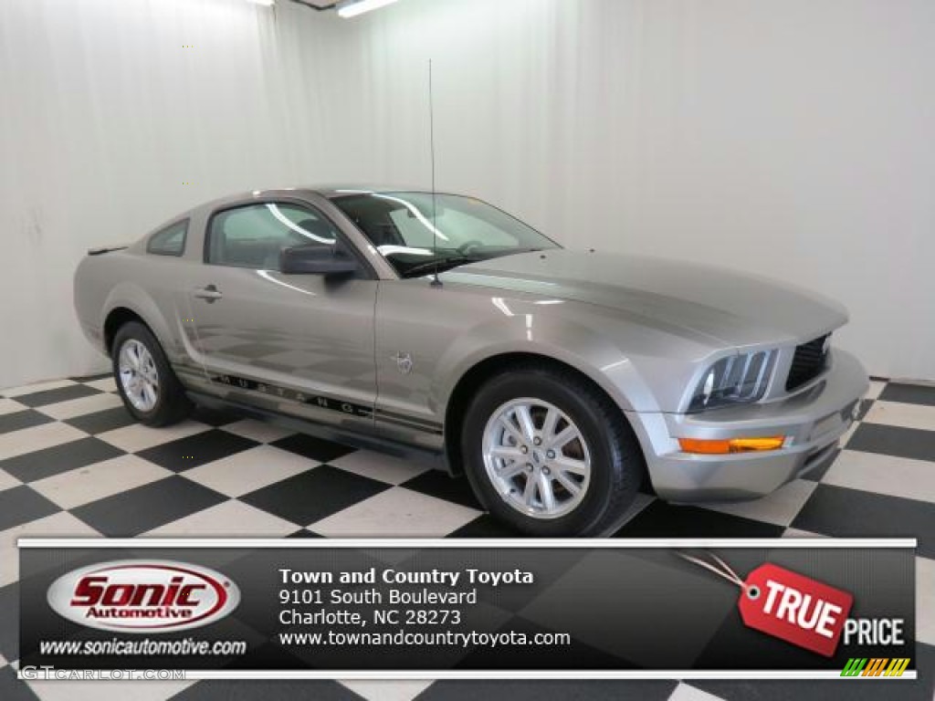 2009 Mustang V6 Coupe - Vapor Silver Metallic / Light Graphite photo #1