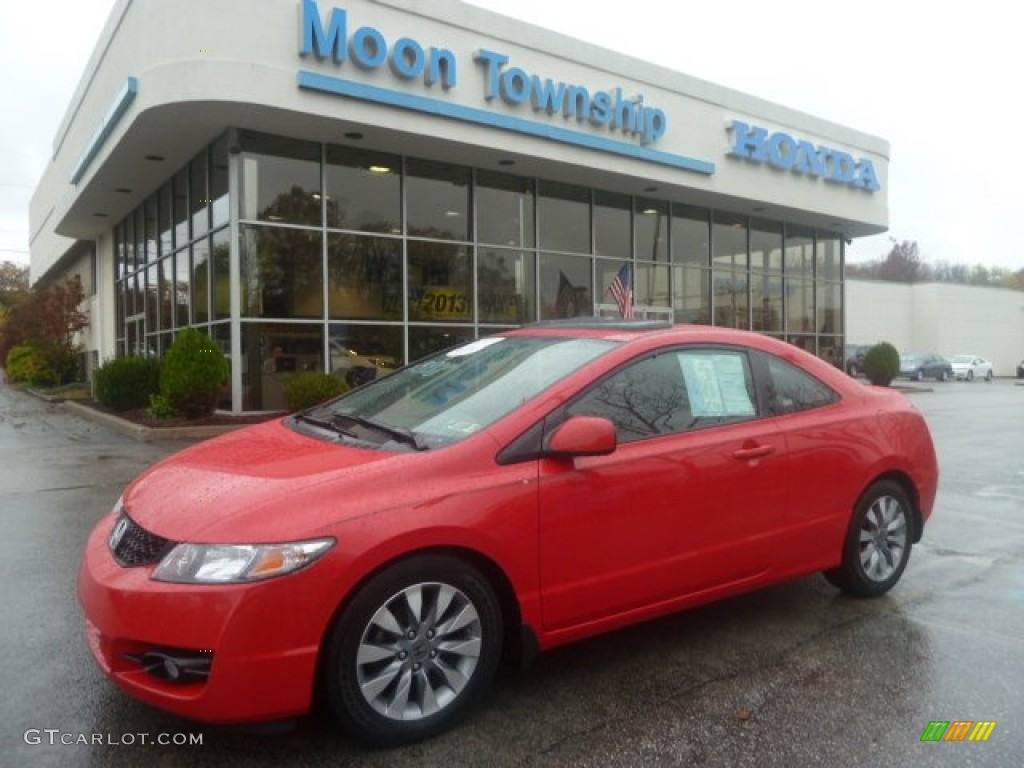 2009 Civic EX Coupe - Rallye Red / Black photo #1