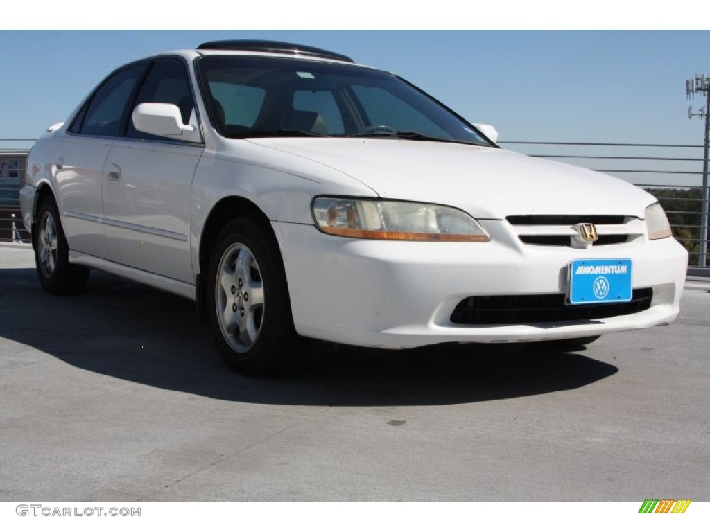 2000 Accord EX V6 Sedan - Taffeta White / Ivory photo #1