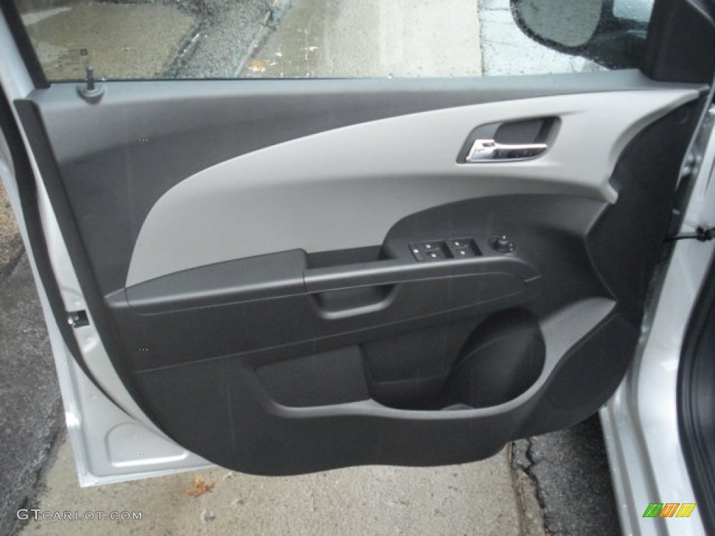 2013 Chevrolet Sonic LT Hatch Jet Black/Dark Titanium Door Panel Photo #72892686