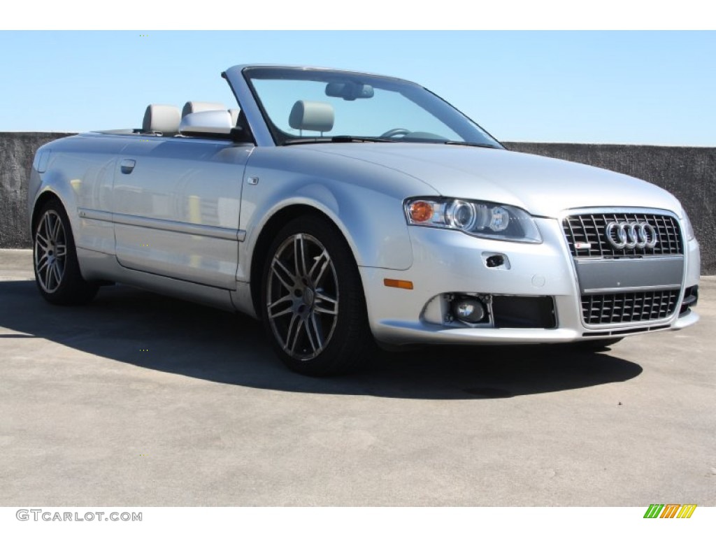 2009 A4 2.0T Cabriolet - Ice Silver Metallic / Light Grey photo #1