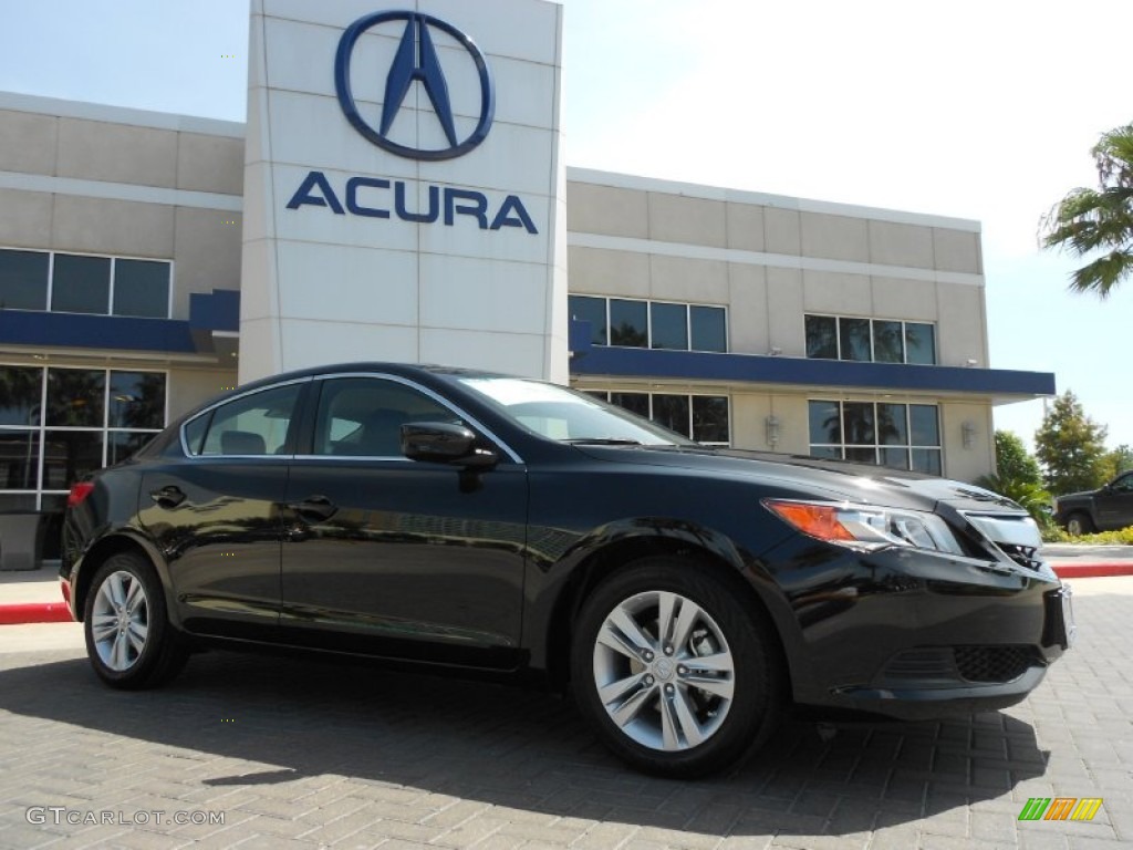 2013 ILX 2.0L - Crystal Black Pearl / Ebony photo #1