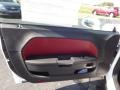 2013 Dodge Challenger Radar Red/Dark Slate Gray Interior Door Panel Photo