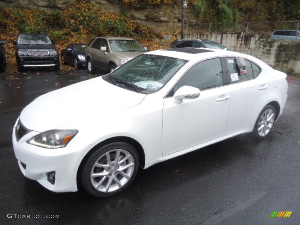 2013 IS 250 AWD - Starfire White Pearl / Black photo #7