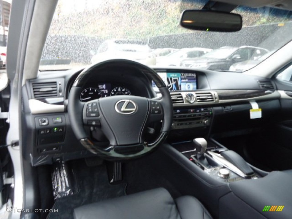 Black/Shimamoku Espresso Interior 2013 Lexus LS 460 L AWD Photo #72896841