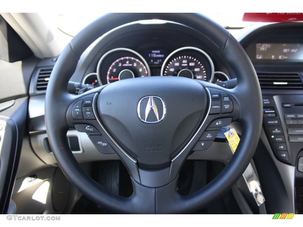 2013 Acura TL Standard TL Model Graystone Steering Wheel Photo #72896852