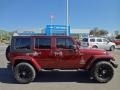 2009 Red Rock Crystal Pearl Jeep Wrangler Unlimited Sahara 4x4  photo #10