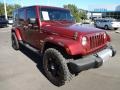 2009 Red Rock Crystal Pearl Jeep Wrangler Unlimited Sahara 4x4  photo #11