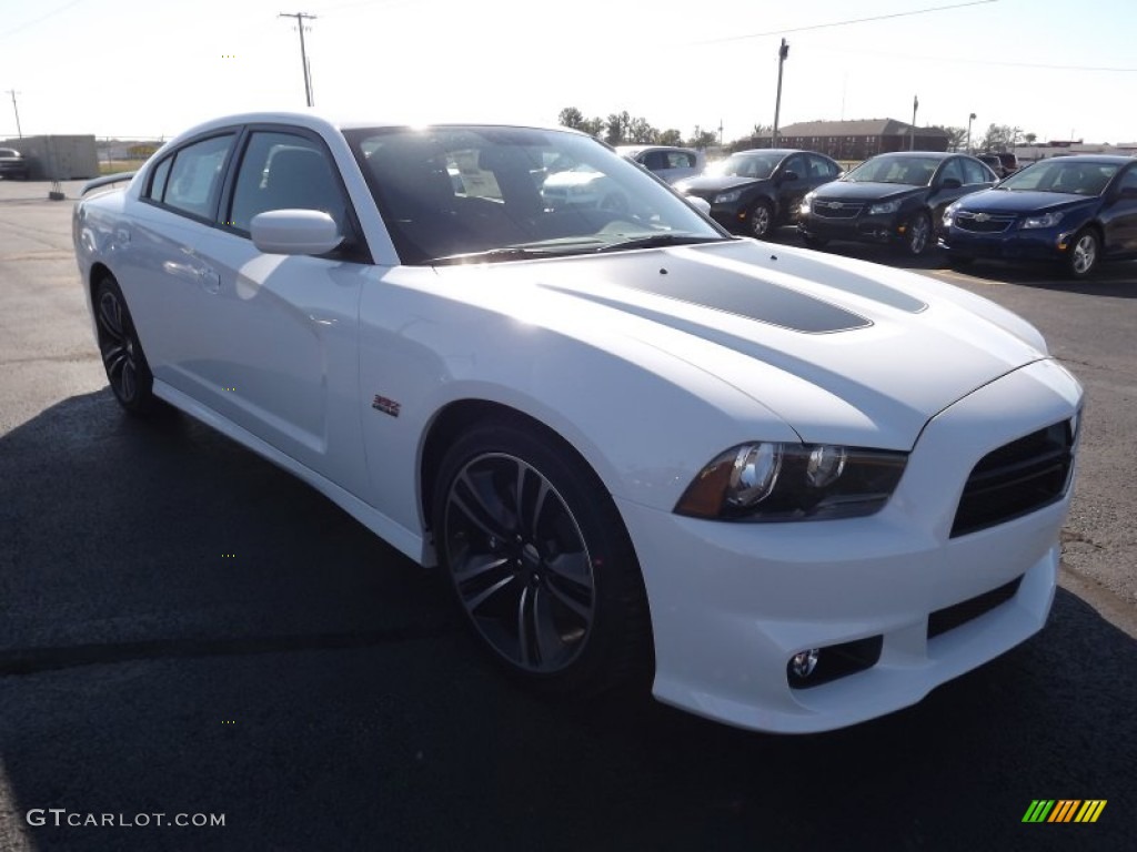 2013 Charger SRT8 Super Bee - Bright White / Black/Super Bee Stripes photo #3