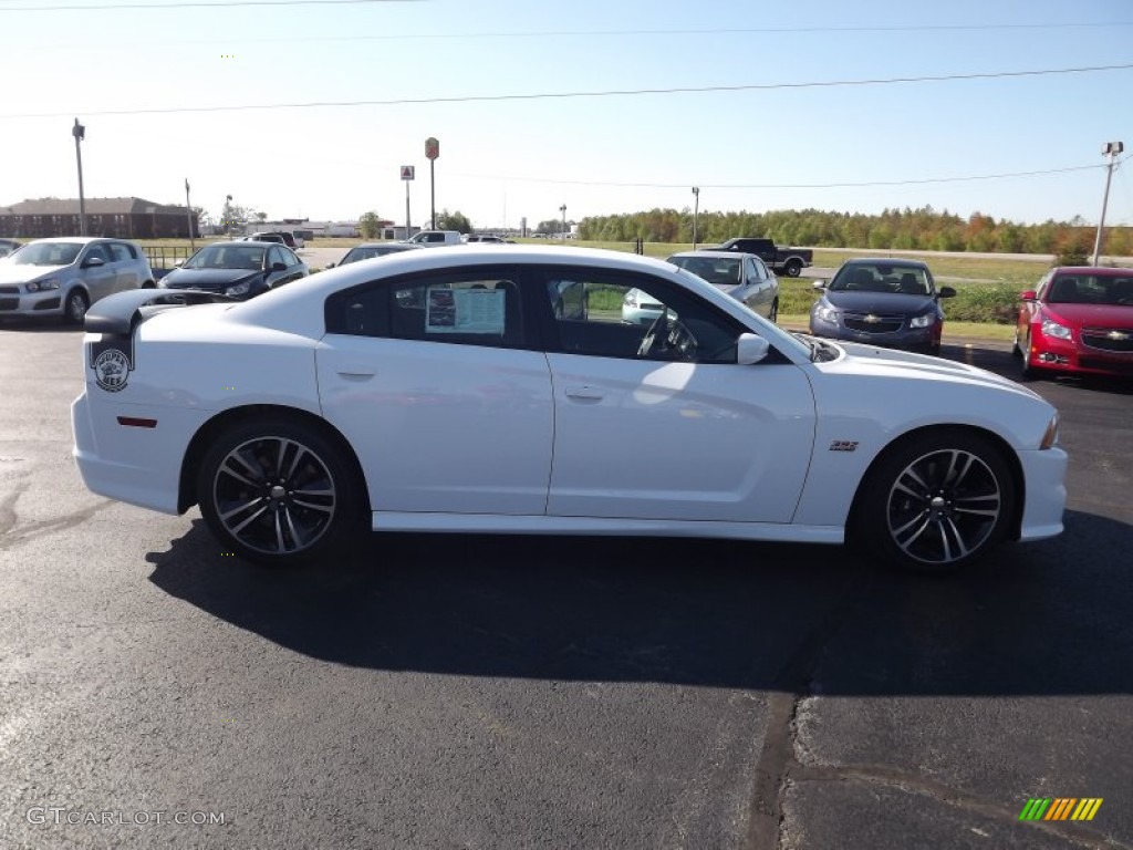2013 Charger SRT8 Super Bee - Bright White / Black/Super Bee Stripes photo #4