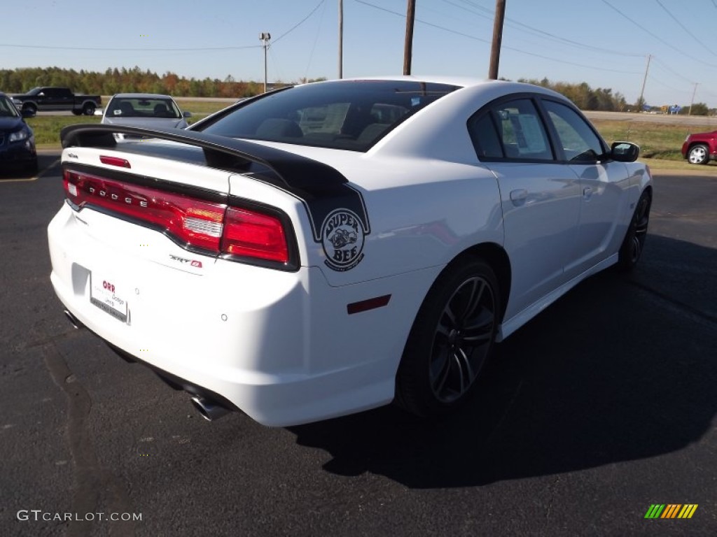 2013 Charger SRT8 Super Bee - Bright White / Black/Super Bee Stripes photo #5