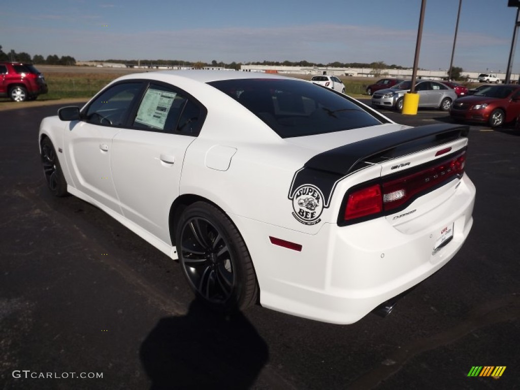 2013 Charger SRT8 Super Bee - Bright White / Black/Super Bee Stripes photo #7
