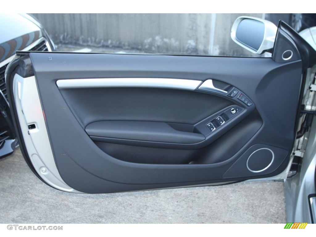 2013 Audi A5 2.0T quattro Cabriolet Black Door Panel Photo #72897513