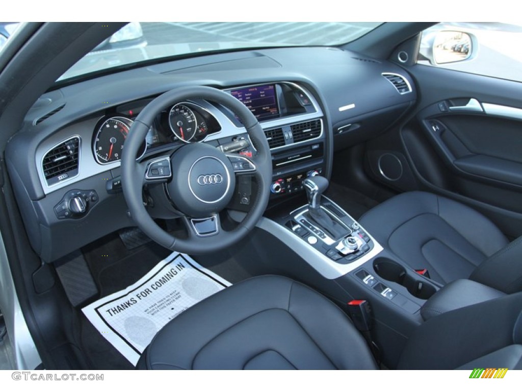 Black Interior 2013 Audi A5 2.0T quattro Cabriolet Photo #72897531