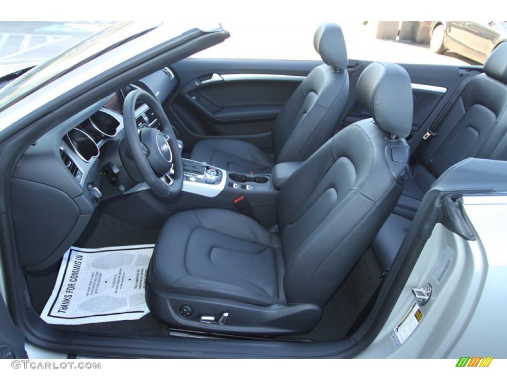Black Interior 2013 Audi A5 2.0T quattro Cabriolet Photo #72897546