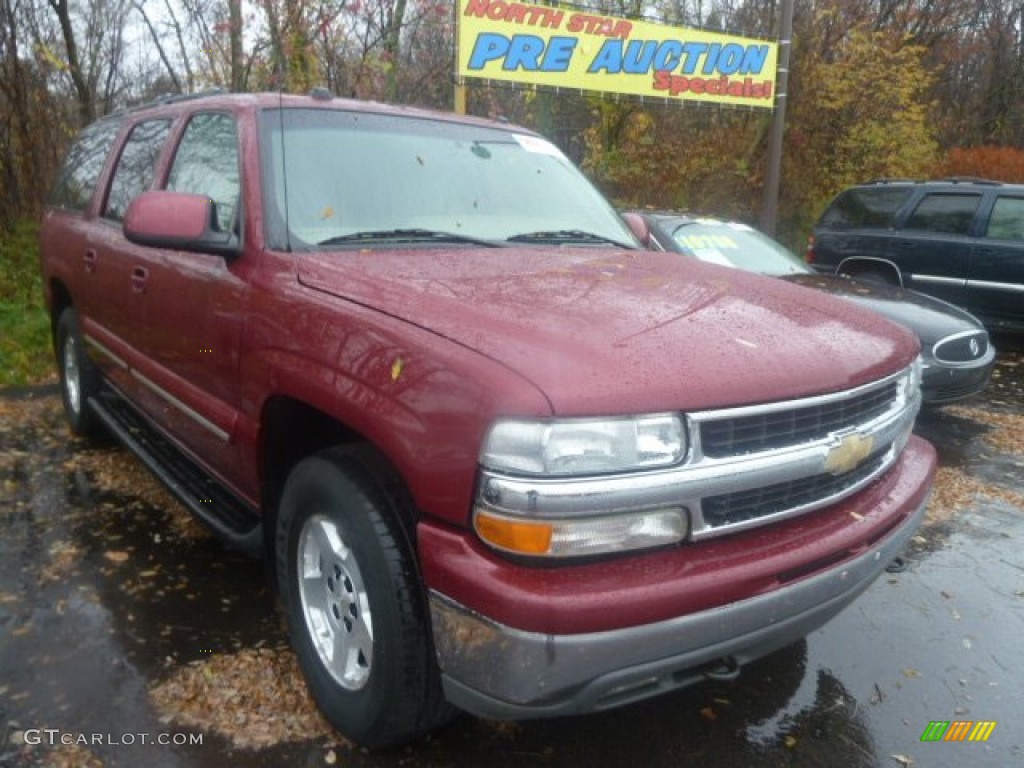 2004 Suburban 1500 LT 4x4 - Sport Red Metallic / Tan/Neutral photo #1