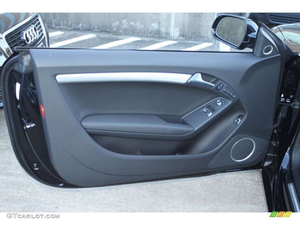 2013 Audi A5 2.0T quattro Coupe Black Door Panel Photo #72898934