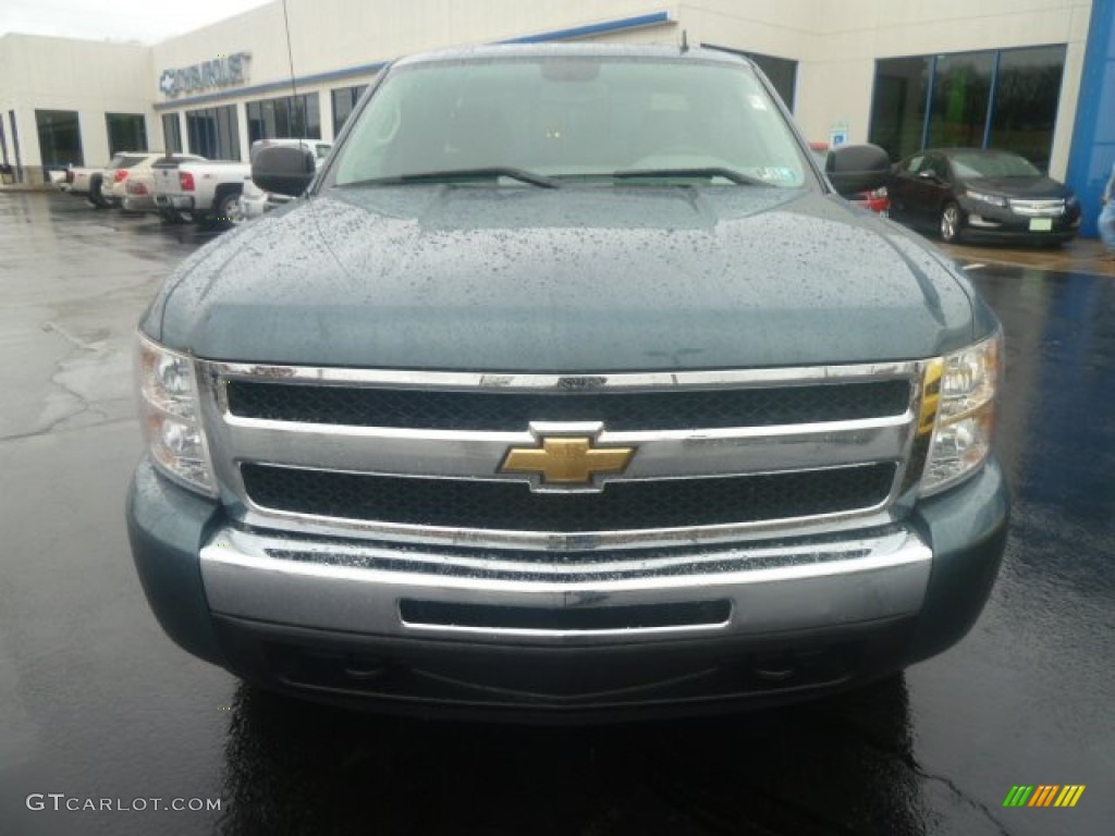 2011 Silverado 1500 LS Extended Cab 4x4 - Blue Granite Metallic / Dark Titanium photo #8