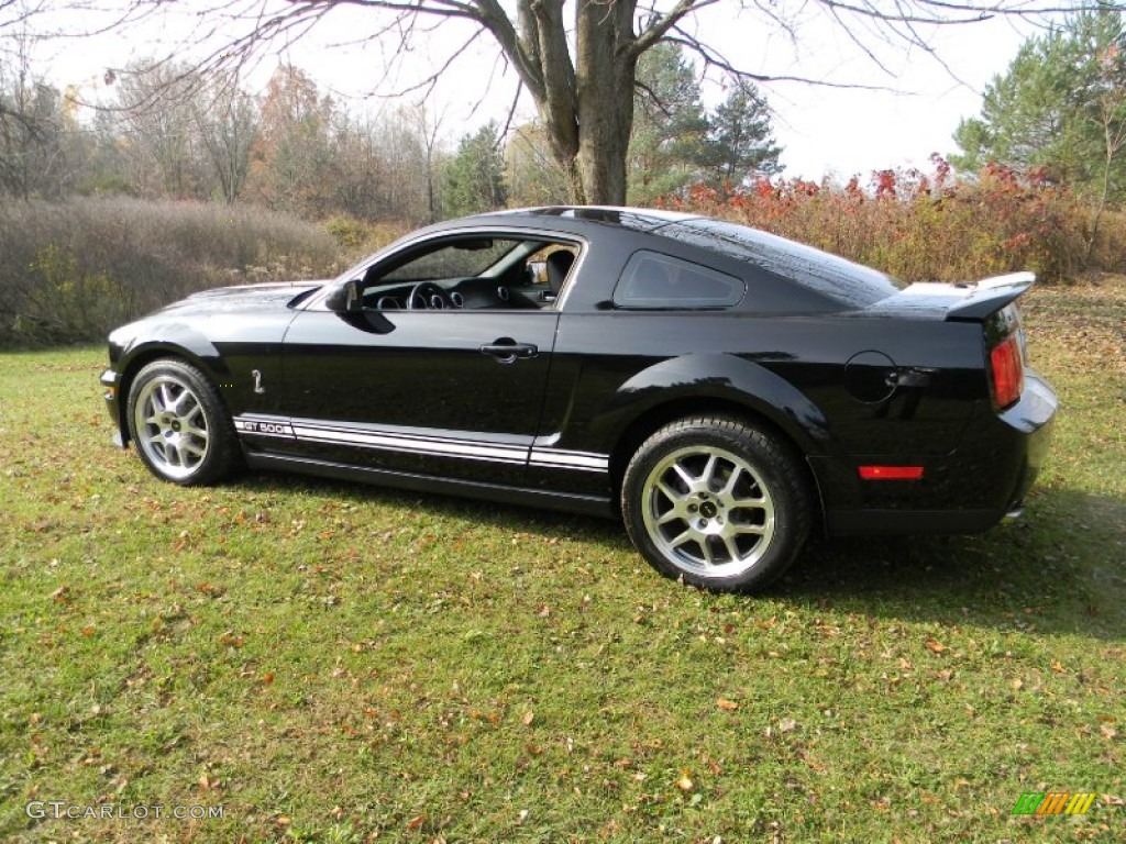 2007 Mustang Shelby GT500 Coupe - Black / Black/Red photo #4