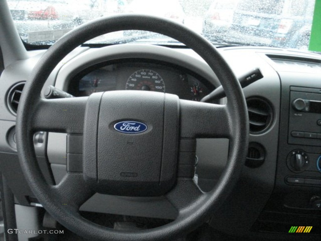 2008 Ford F150 XL Regular Cab Medium/Dark Flint Steering Wheel Photo #72900117